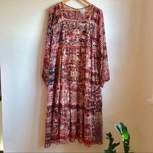 Red patterned boho Knox Rose dress